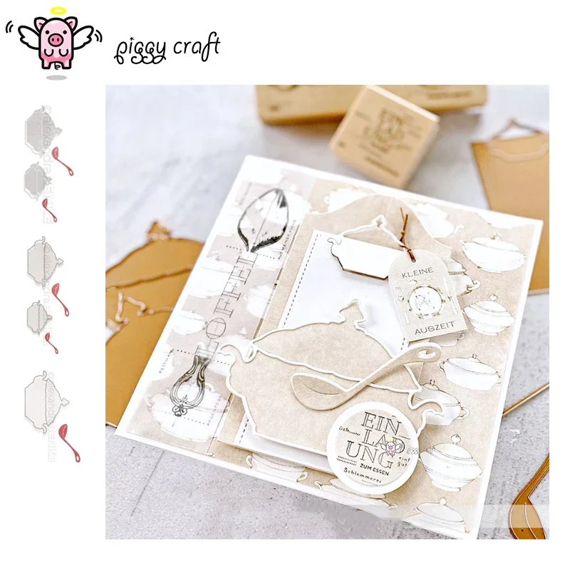 Piggy Craft metal cutting dies cut die mold Kitchen ware Scrapbook paper craft knife mould blade punch stencils dies