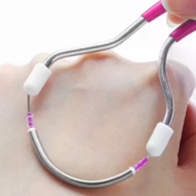 Facial Hair Remover Epilator Safe Handheld Spring Threading Face Defeatherer For Cheek Eyebrow DIY Makeup Beauty Tools Manual