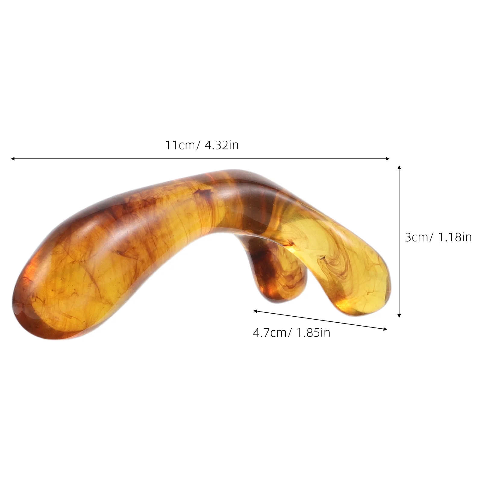 2 قطعة الراتنج المزدوج شوكة الأنف مكشطة رئيس مدلك المحمولة غوا شا أداة البيج العنبر تصميم مريح تحسين التنفس الأنف