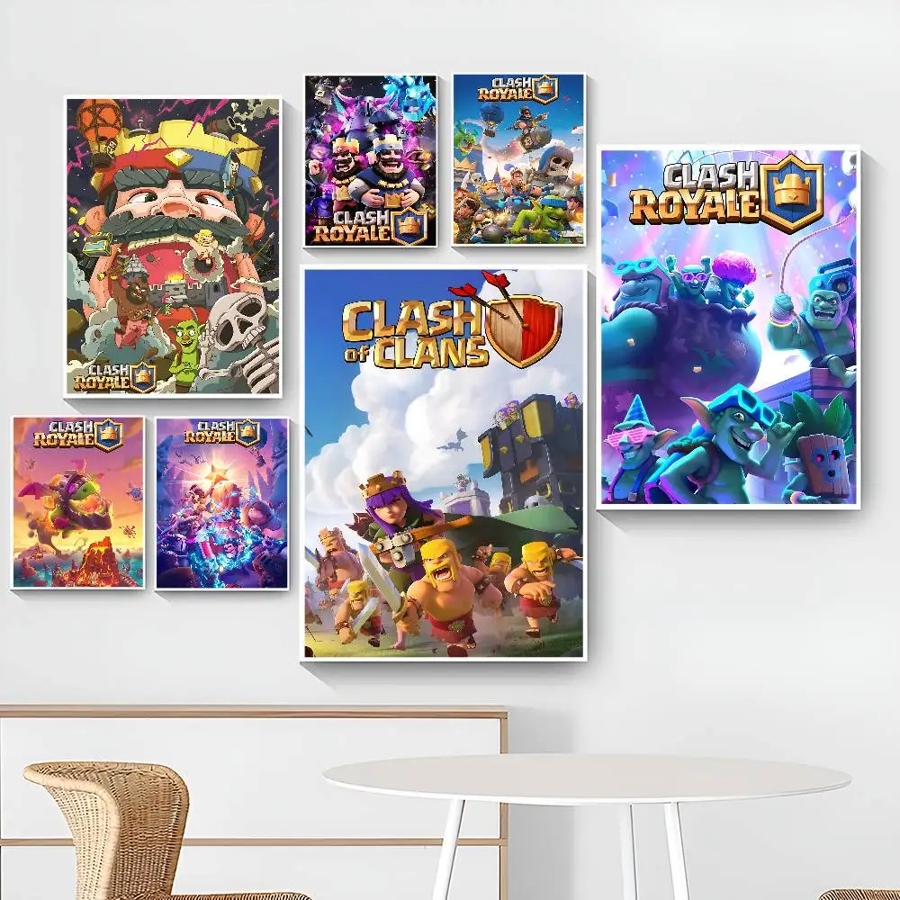 Game C-Clash Royales Good Quality Prints and Posters Waterproof Paper Sticker Coffee House Bar Posters Wall Stickers