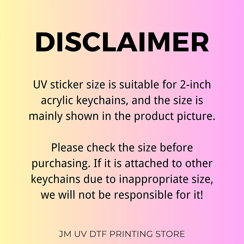 Cartoon Princess Reading Bookish UV DTF Decal Round Keychain Ready To Apply WaterProof Transfer Stickers For Circle Keychain