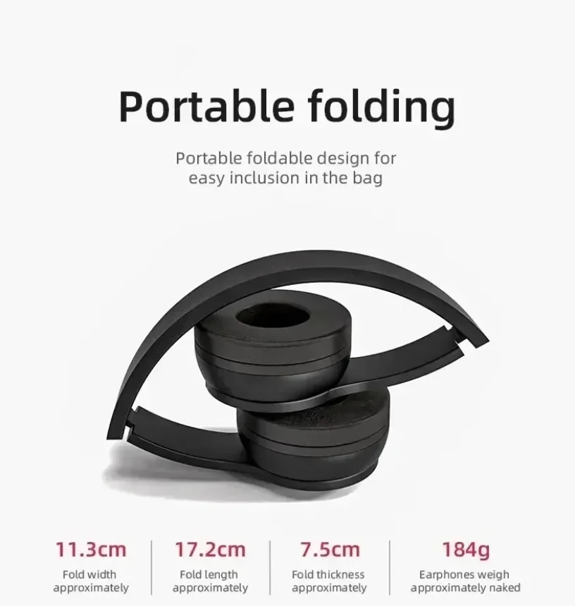 Multifunctional Wireless Bluetooth Headphones Foldable Headset_voghion.com