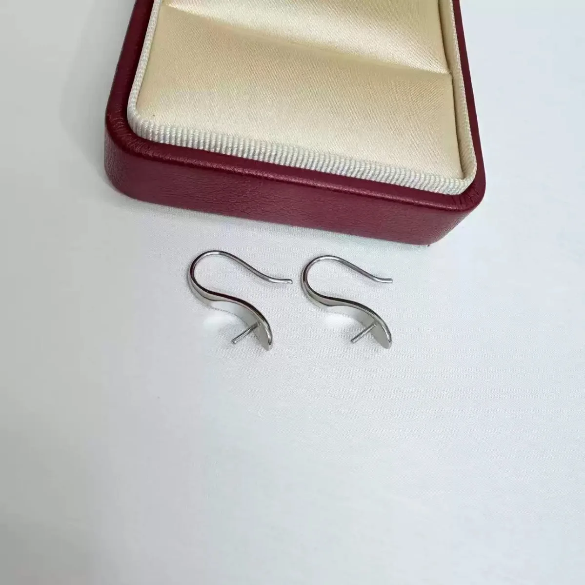 Brass Real Gold Plated Thick High Heel Blank Setting Women DIY Pearl Stud Earring Accessories Luxury Fits 8-14mm Pearls Exquisit
