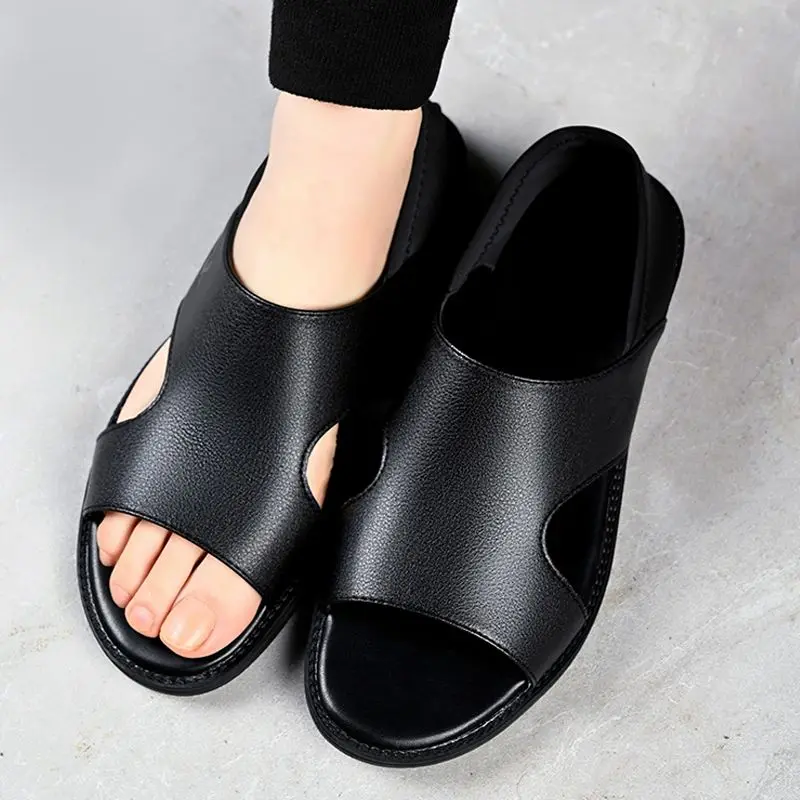 

Summer Genuine Leather Soft Black 39 Shoes for Men 2025 New Low Price Arrival Buy Design Wholesale Clearance Man Sandals Sale