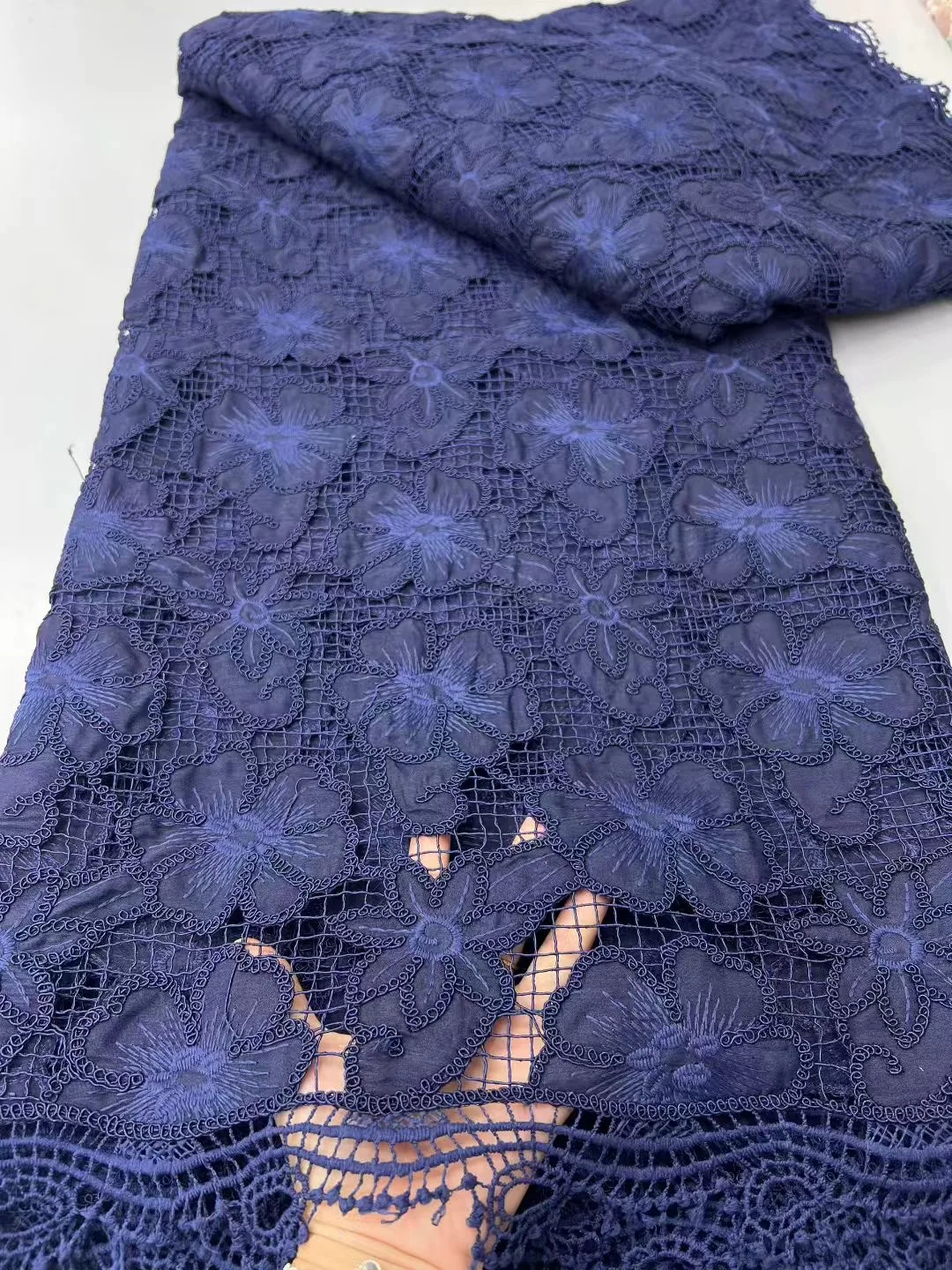 

New Arrival Nigerian Cord Guipure Lace Fabrics 2025 African Water Soluble Lace Fabric French Mesh Lace For Women Wedding Dress