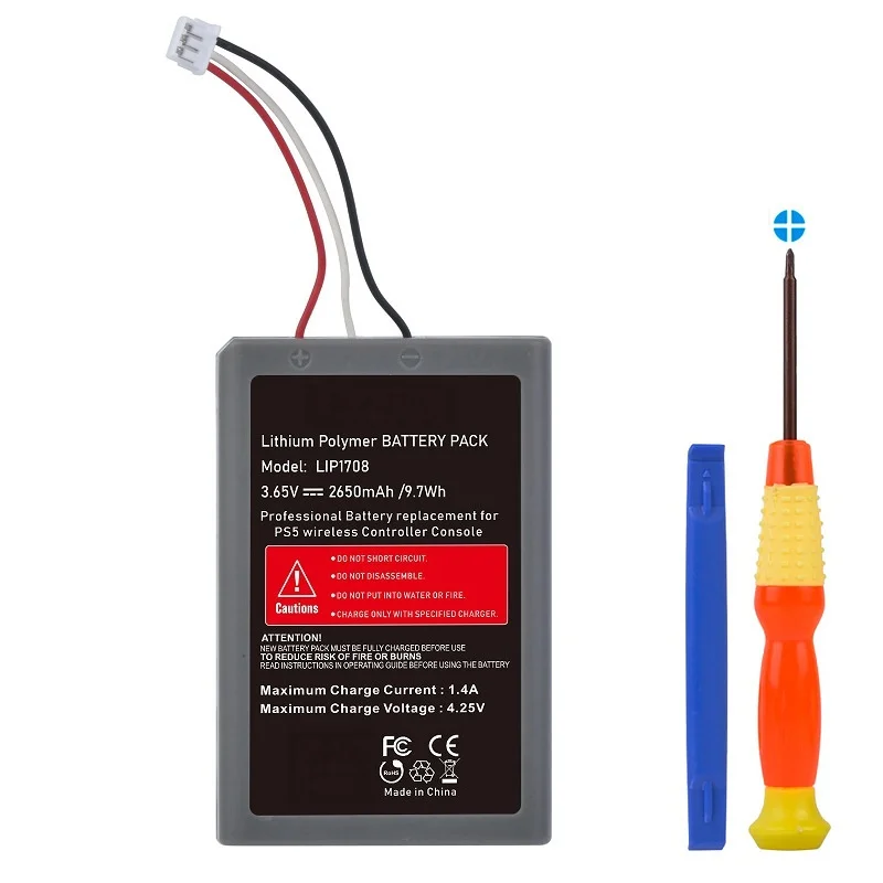 Lip1708 2650mAh Game Console Battery for Sony Ps5 Dualsense Cfi-zct1w Wireless Handle High Quality Lithium Battery