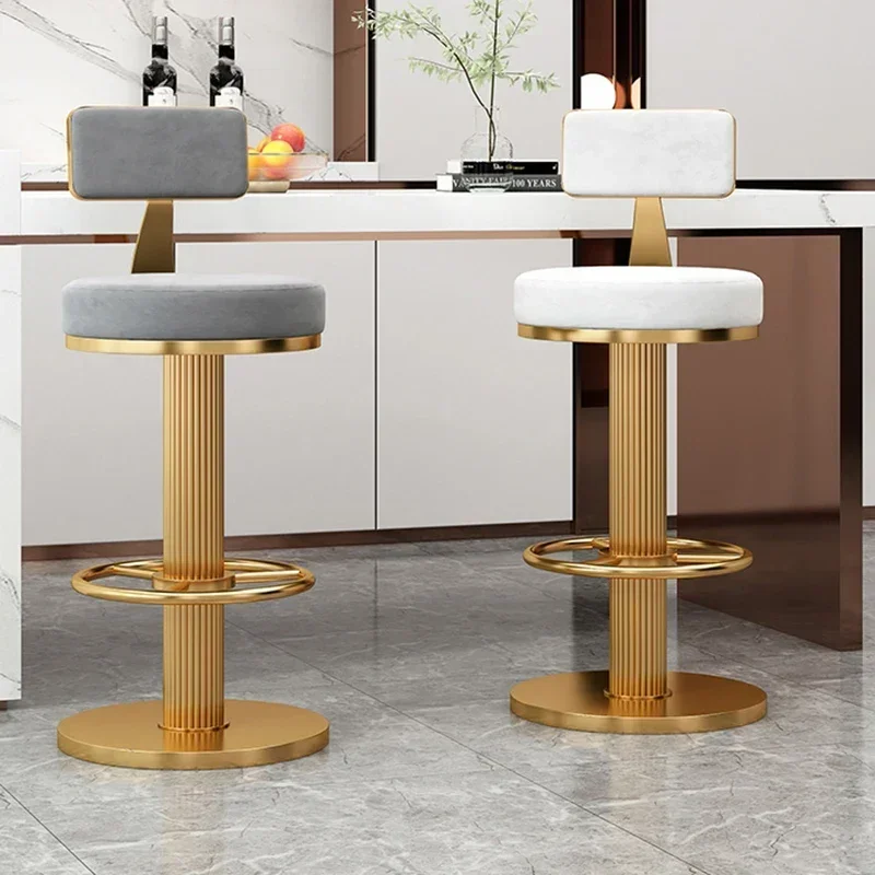 

Bar Waterproof High Kitchen Stools Luxury Chair Modern Metal Stool Chairs Sillas Para Comedor Design Iron Anti Scratch Furniture