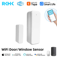 RKHK Tuya Smart Mini Wifi Door Sensor Magnetic Contact Detector Door Open & Close Voice Control By Alexa Google Home No Need Hub