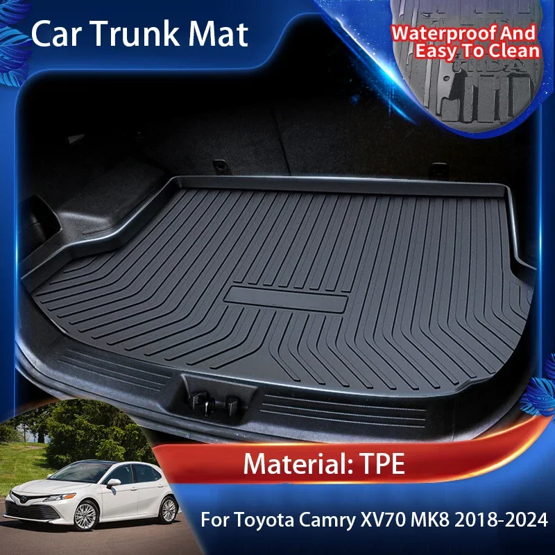 

TPE Rear Trunk Mat Waterproof Protective Liner Tray Floor Accessories For Toyota Camry XV70 MK8 Daihatsu Altis 2018~2024 styling