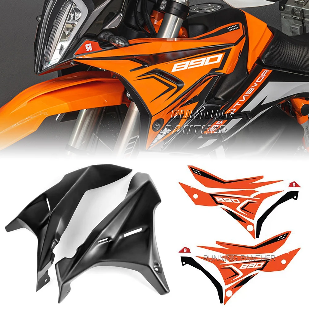 

Motorcycle Front Fairing Side Panels Wind Deflector Windscreen Plate Cover For 790 890 ADV Adventure R S 2022 and Before Year