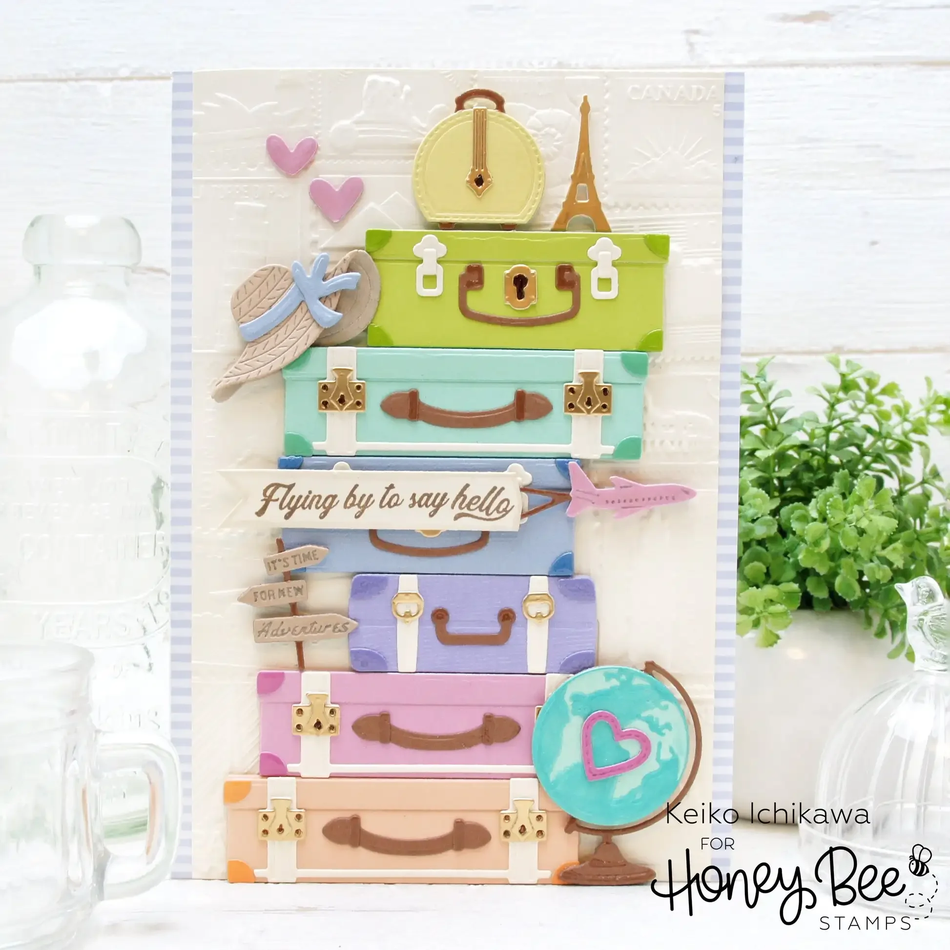 HonB Globe Travel Cutting Dies for New June 2024 Scrapbooking Paper Making Bee Frame Craft Card no Stamps