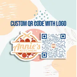 Custom QR Code Stickers with Logo Customize Personalized Label Sticker Business Company Name Packaging Print Your Own Stickers