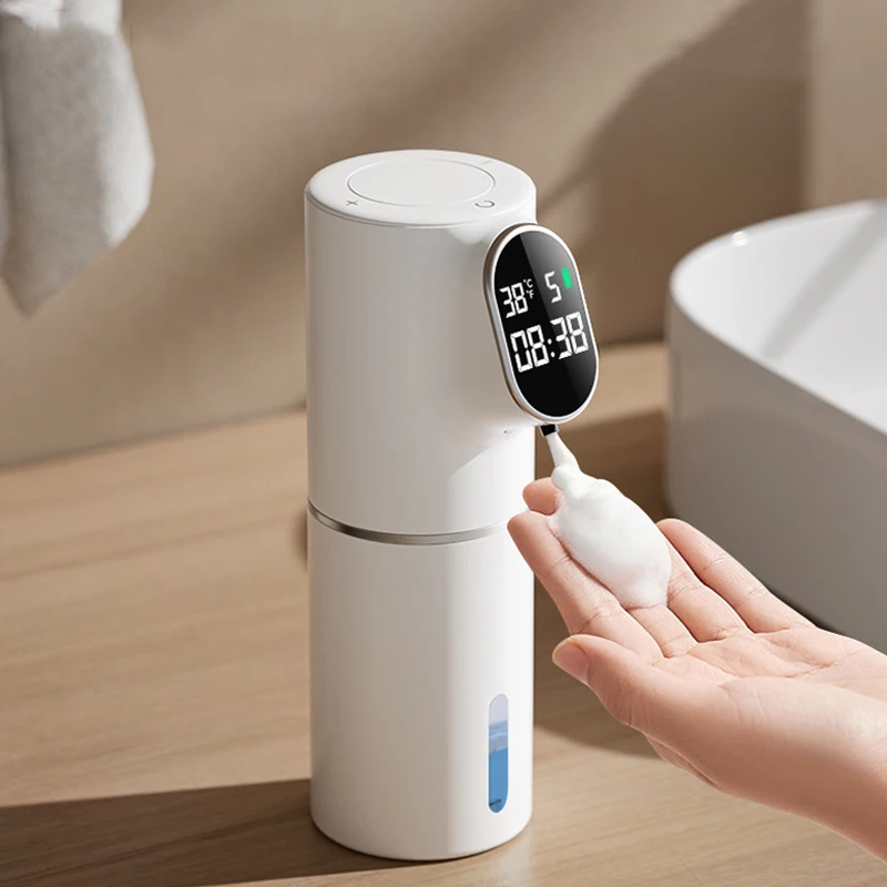 automatic-liquid-foma-soap-dispenser-touchless-led-electric-dispenser-usb-rechargeable-with-infrared-sensor-for-bathroomkitchen