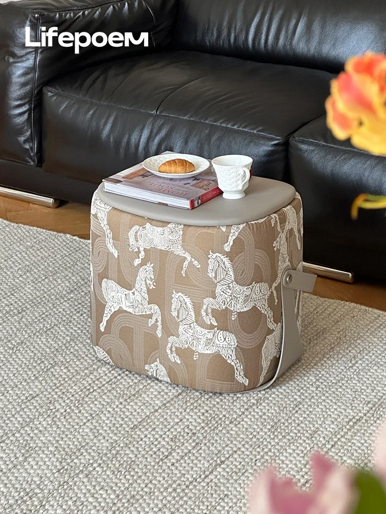 Saddle Stool Royal Horse Hand Carry Coffee Table Living Room Multi-Use Side Table Household Shoe Change Stool Sitting Pier