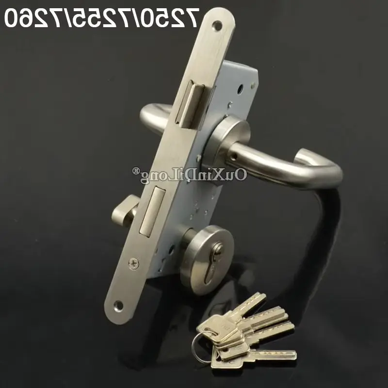 

HOT European Mortise Door Lock 5072/5572/6072 Entrance Fire Proof Door Handle Locks (Door Handles+Lock body+Lock Cylinder+Keys)