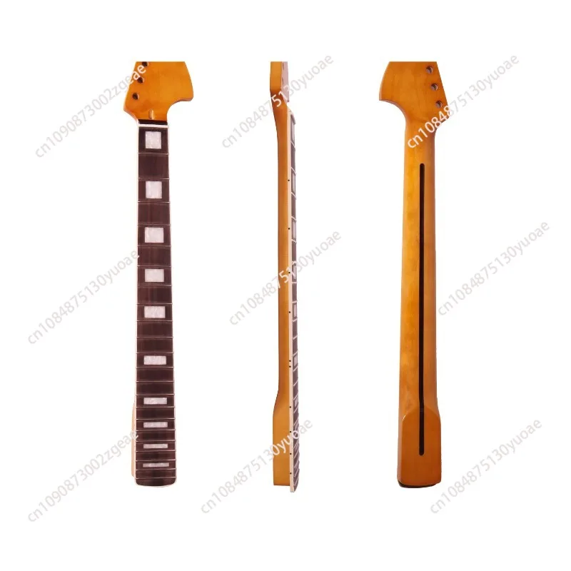 

12 inch radius acrylic block inlaid gloss finish 22 frets 10 mm holes mahogany fretboard chord plate