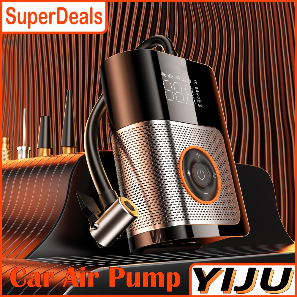 

Новый 12 В 160PSI сверхмощный портативный металлический воздушный компрессор, насос для автомобильных шин, мини-воздушный компрессор, автомобильный электрический надувной