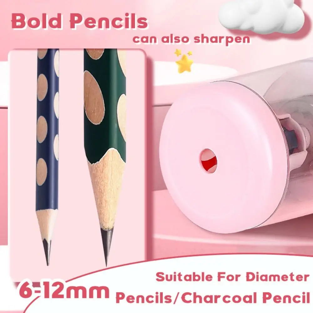 Three Gear Adjustable Electric Pencil Sharpener USB&Battery Dual Power Supply Automatic Pencil Sharpener Pencil Sharpening Tool