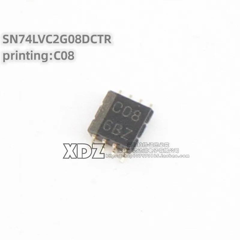 10pcs/lot SN74LVC2G08DCTR SN74LVC2G08 Silk screen printing C08 VSSOP-8 package Original genuine Dual input forward AND gate chip