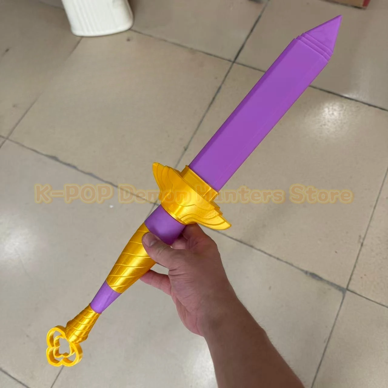 New Rumi Cosplay 3D Printed Long Knife Girls Group Roleplay Sword Ornament Props Demons Hunter KPop Costume Accessories