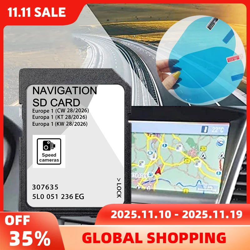 

for Skoda Octavia Superb Fabia Rapid Amundsen MIB2 32GB Sat Navi SD Card Europe UK Map 5L0051236EG 2026 Discover Media2