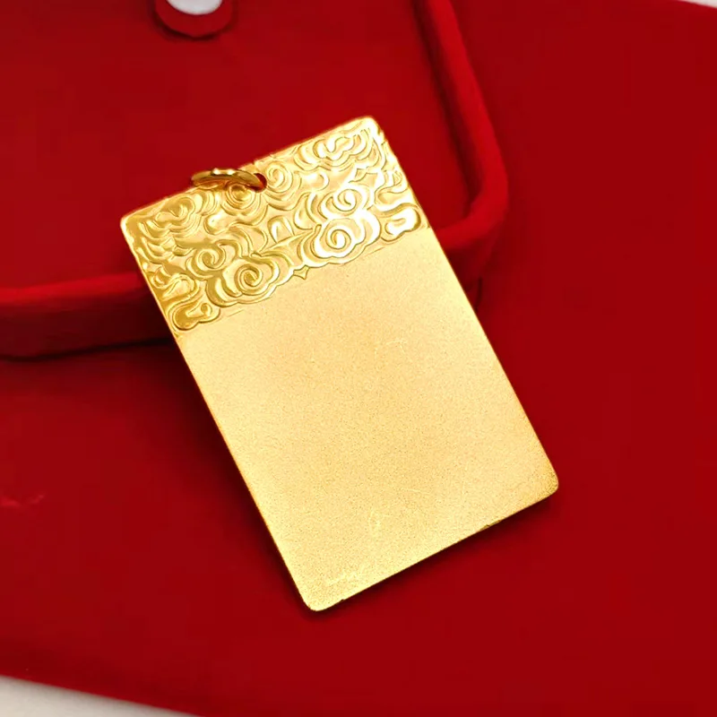 9999 gold Chinese-style and modern men's and women's matching lucky charm pendant jewelry