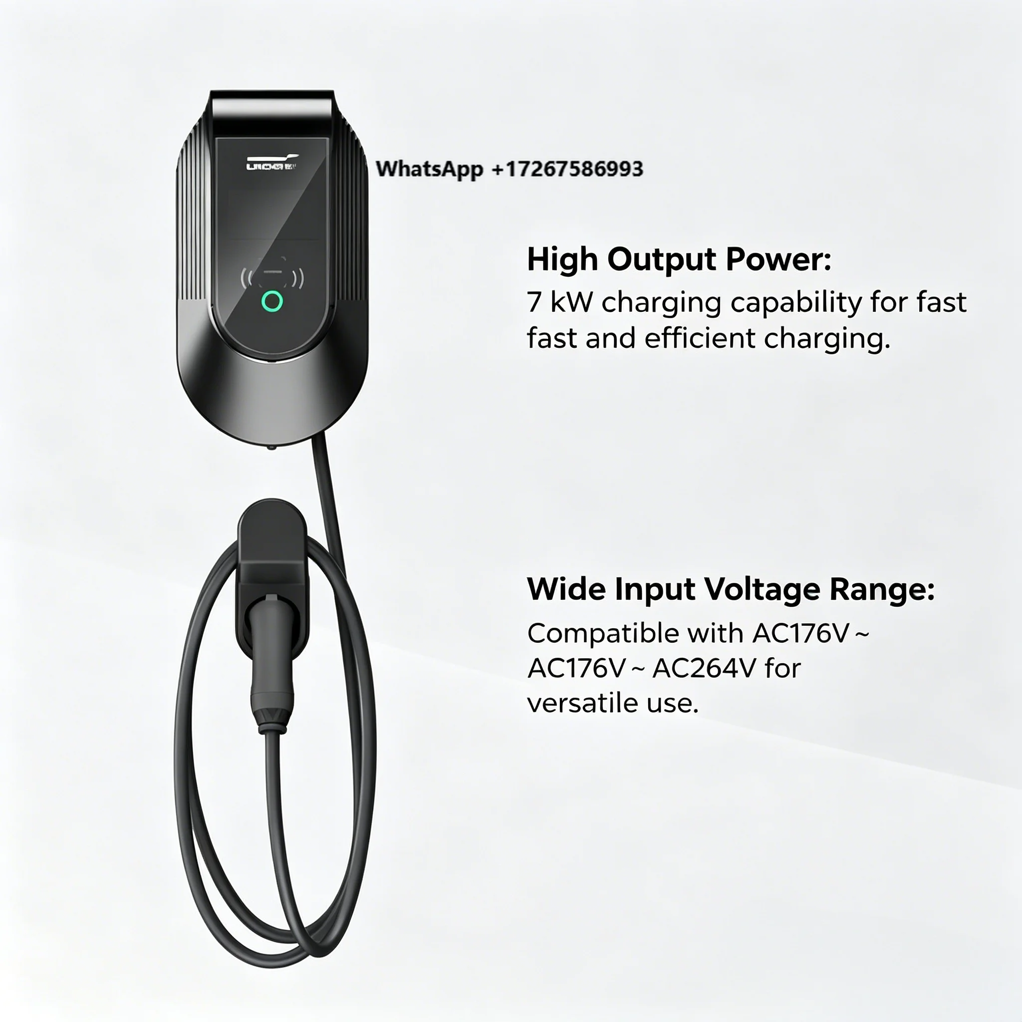 New High Quality OEM Sunoev Top Selling Portable EV Car Charger 32A 7KW Level 2 Home Charger GB Interface AC Input Voltage