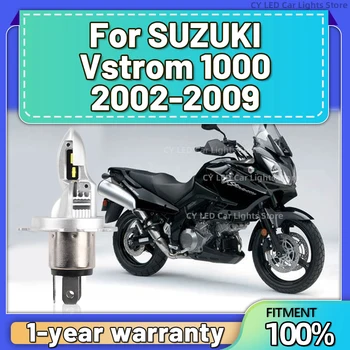 H4 Canbus LED 헤드라이트 전구, SUZUKI Vstrom 1000 2002 2003 2004 2005 2006 2007 2008 2009, 15000LM 모토 헤드램프, 6000K 팬리스