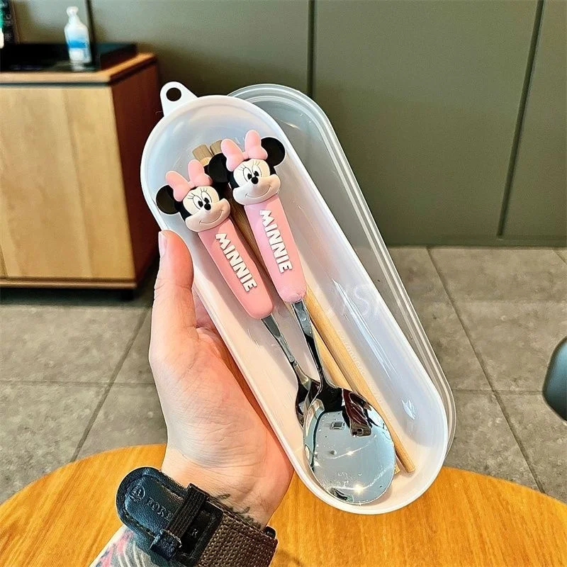 디즈니 주토피아 주디 닉 식기 귀여운 만화 스테인리스 스틸 숟가락 포크 어린이 학생 세트 새로운 멋진 디자인