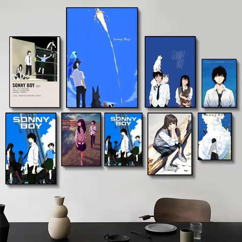 Surreal Drifting S-Sonny Boy Coming-of-Age Anime Art Poster Painting Wall Art for Living Room Home Gifts Decor Mural