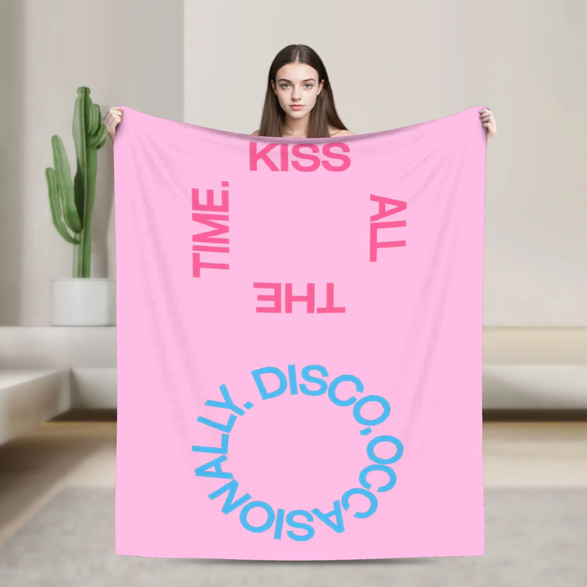 Kiss All The Time Disco Blanket Fleece Textile Decor Harrys Singer Styles Soft Throw Blankets for Home Bedroom Plush Thin Quilt