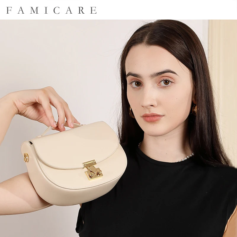 

Summer New Girls Luxury Designer Shoulder Messenger Handbag Women Casual Retro Joker Crossbody Ladies Buckle Small Saddle Bag