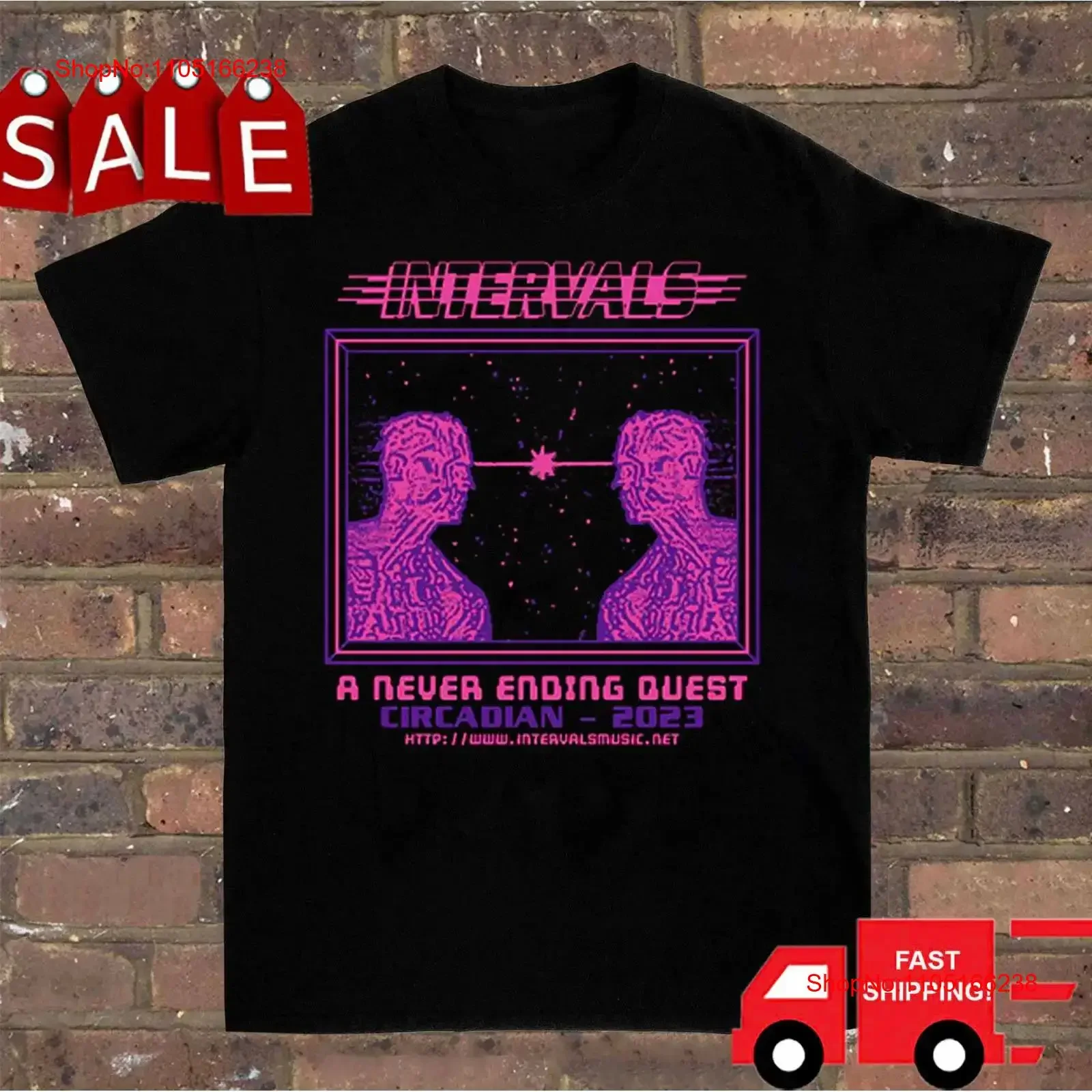 Intervals Band A Never Ending QuesT T Shirt Black S 5XL E1496 vintage Washed graphic Versatile streetwear Slightly Comfortable