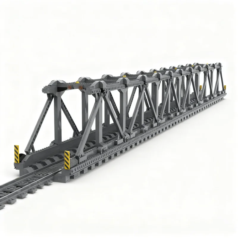 2197pcs MOC Truss Train Bridge Ratticus Designs 1 5 Meter Span Model Building Blocks Christmas Gift Construction Toy Creative