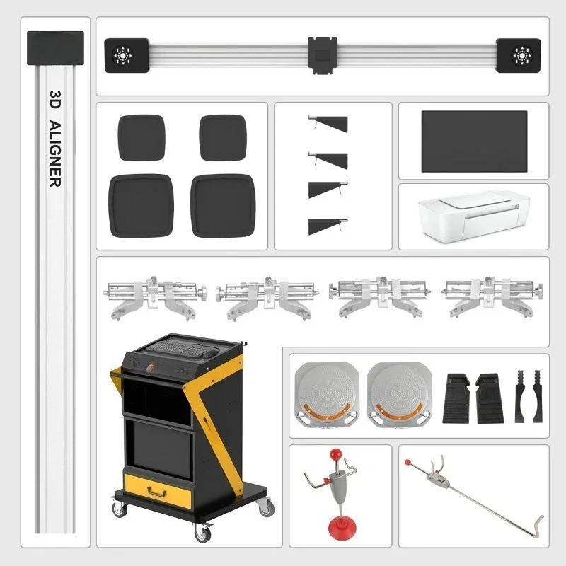 Automotive four-wheel aligner, tire maintenance 3D four-wheel alignment tool