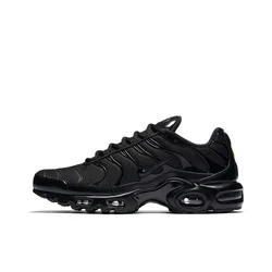 Nike-Air Max Plus Low baskets pour homme, chaussures de course décontractées, rétro, confortables, absorption des chocs, noires, originales