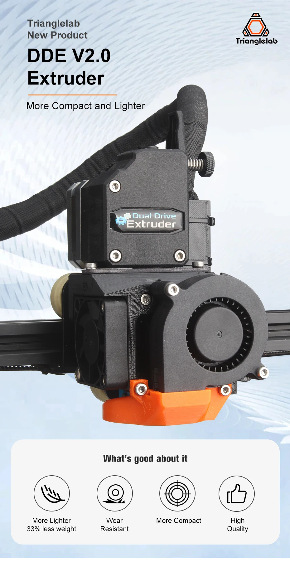 Trianglelab DDE V2 Direktantrieb-Extruder-Upgrade-Plan für Creality Ender-3 CR10 Serie 3D-Drucker, kompatibel mit TD6 HOTEND – Detail 1