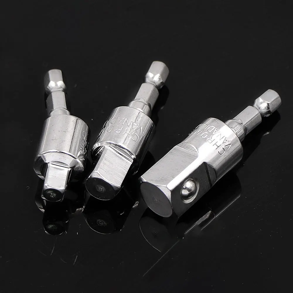360°electric Drill Air Screwdriver Sleeve Universal Adapter Hexagonal Handle to Square Head Rotary Adapter Connect Rod Tool image 3