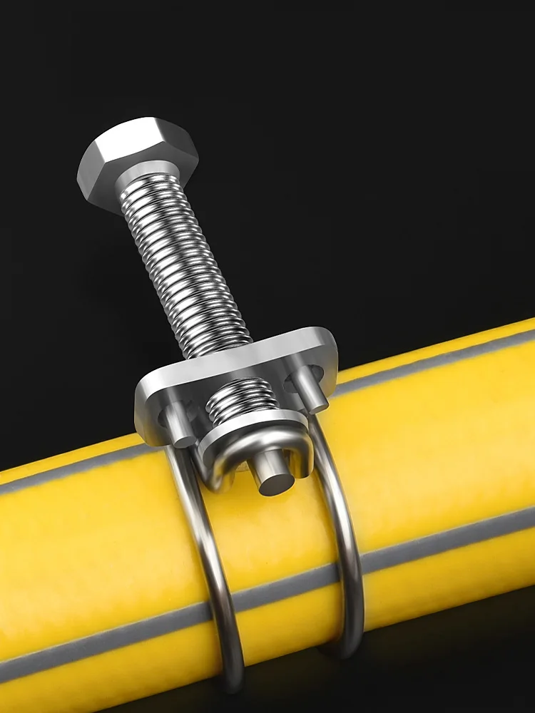 10‑120mm 304 Stainless Steel Double Wire Hose Clamp Throat Hoop Pipe Clip For Household Water Pipe And Vacuum Hose Installation