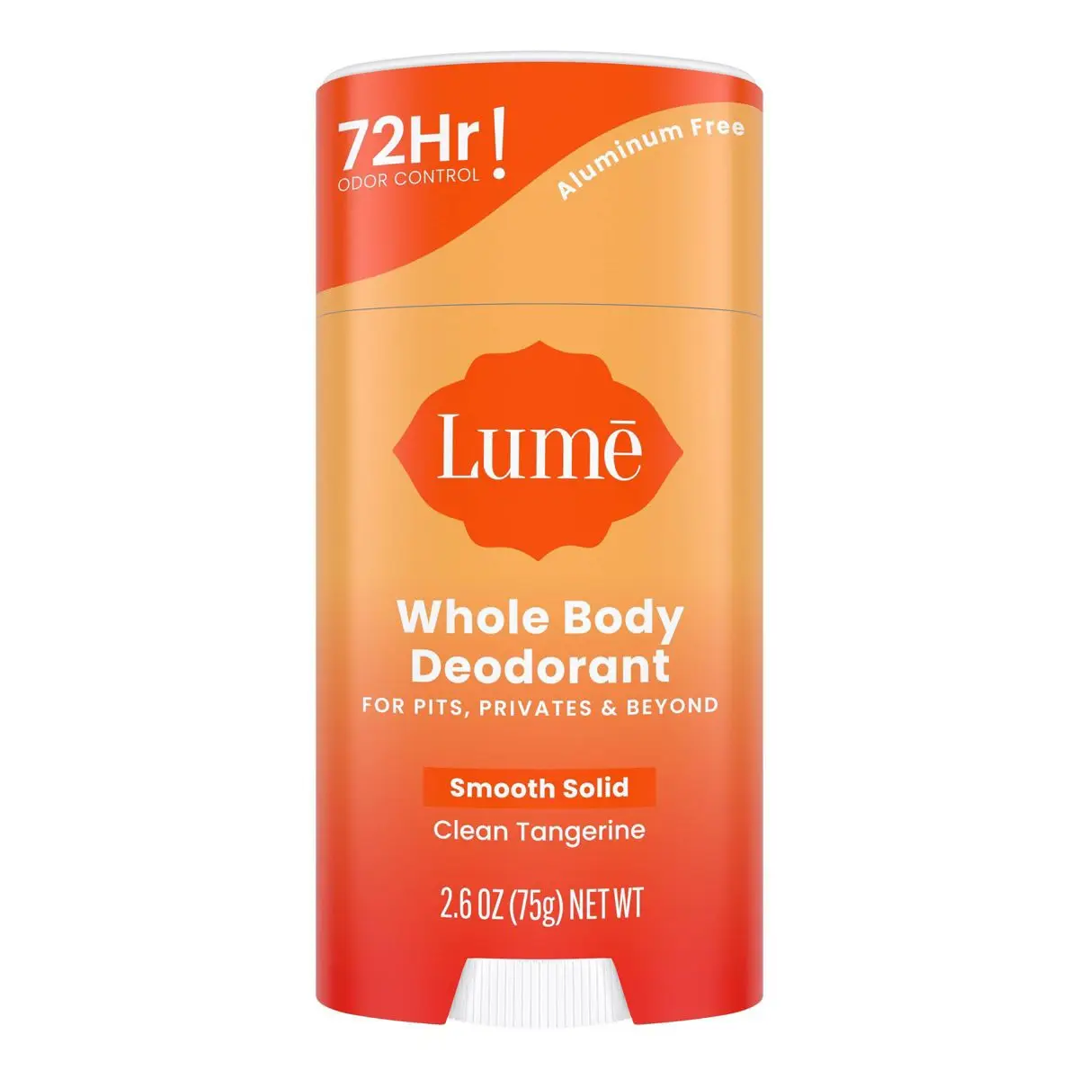 

Whole Body Women's Deodorant - Smooth Solid Stick - Aluminum Free - Clean Tangerine Scent - 2.6oz