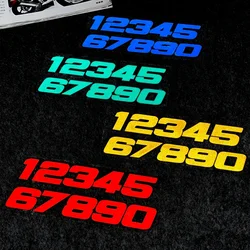1234567890 Number Reflective Car Stickers Motorcycle Moto Scooter Auto Body Helmet Vinyl Decor Decal Accessories for Voge Zontes