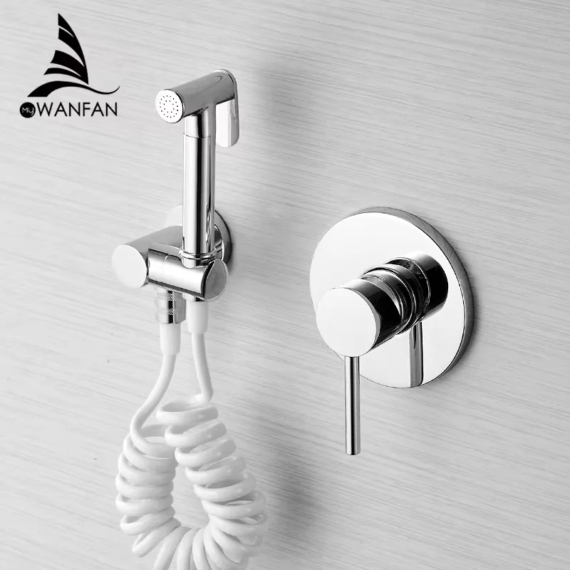 

Chrome Bidets Single Cold Angle Copper Bathroom Toilet Shower Blow-fed Spray Gun Nozzle Bidet Faucet Garden Use Car Wash