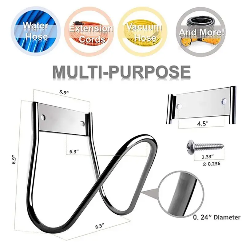 HHTL Tuinslanghanger Zware Tuinslanghanger Wandmontage Voor Waterslang Verlengsnoeren, Luchtcompressor Slang