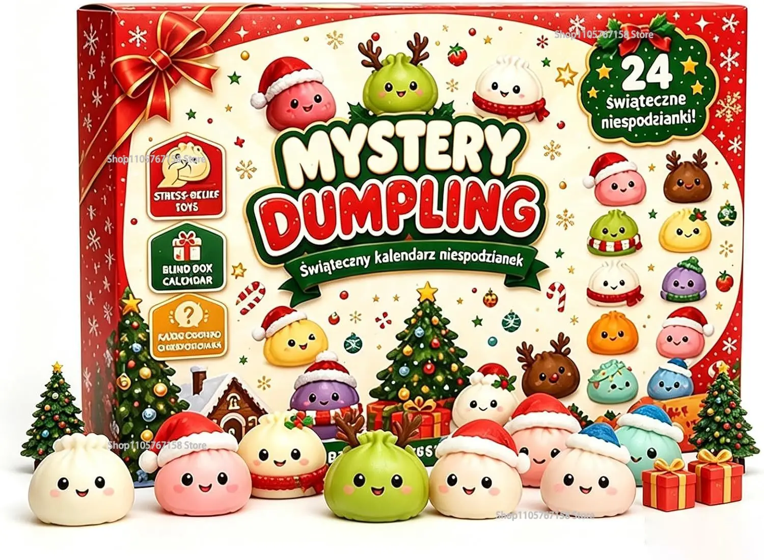 New 24 day Christmas surprise blind box for 2026, various styles of toy decompression and kneading toy gift box