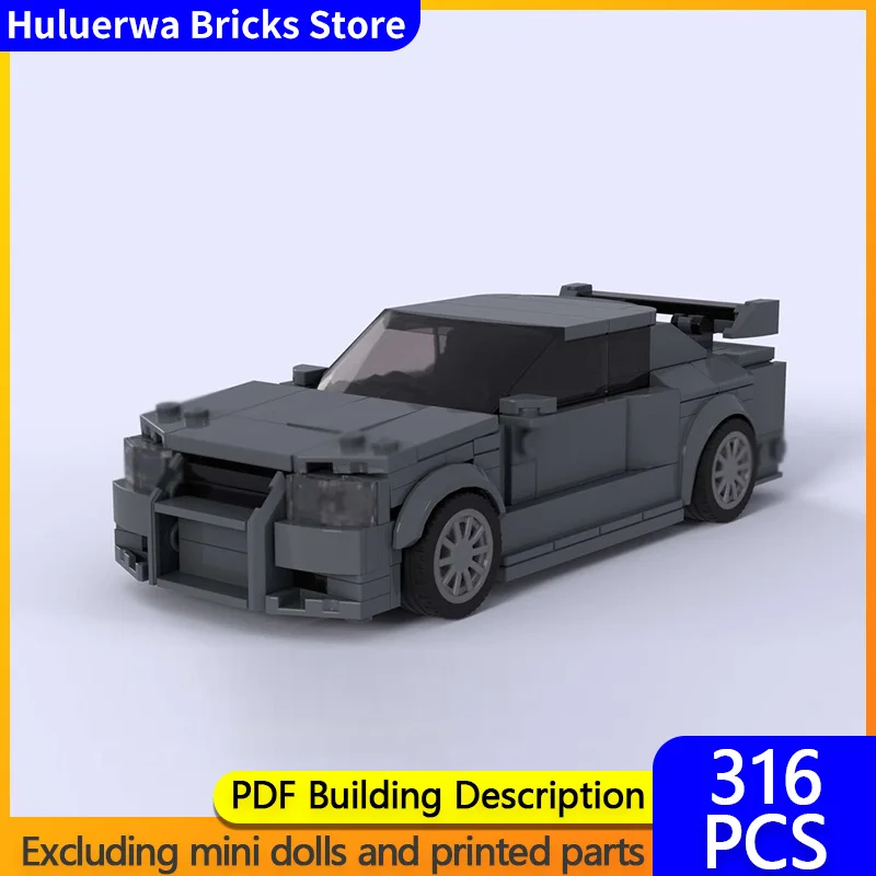

Модель скоростного гоночного автомобиля MOC, строительные кирпичи Skyline GT-R R34, спортивный купе, модульная технология, детские праздничные подарки, сборные игрушки
