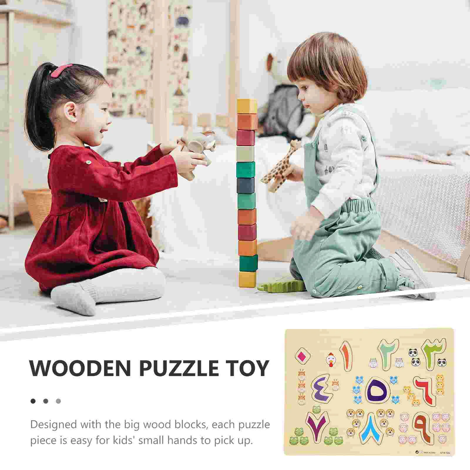 Puzzle Board Alphabet Floor Kids Toys Wooden Toddler Puzzles Small for Educational