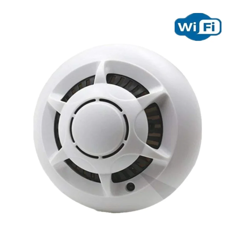 HD 1080P Cámara IP Inalámbrica Alarma de Humo Diseño Home Hotel Ceilling Mini Wifi Cámara Monitor de Seguridad Para el Hogar