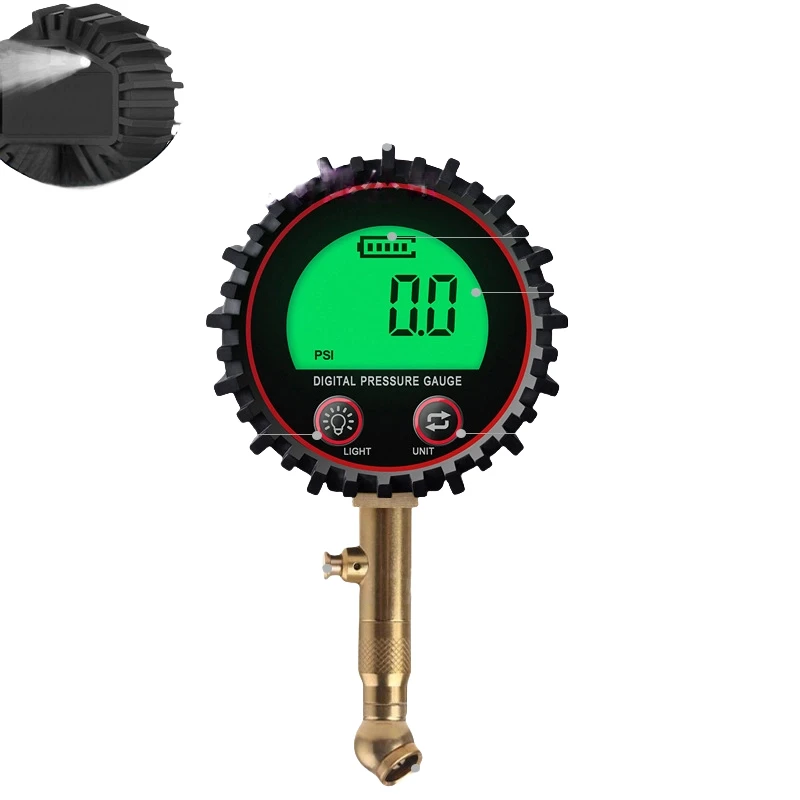 Tire digital manometer detection meter Tire monitoring meter Large screen display Quick manometer Cycle manometer
