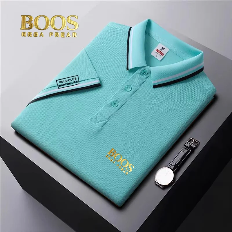 BOOSHRDAFREAR Authentic Badge Summer shirt short sleeved lapel t-shirt summer polo shirt cultural shirtemployee factory uniform - Image 3