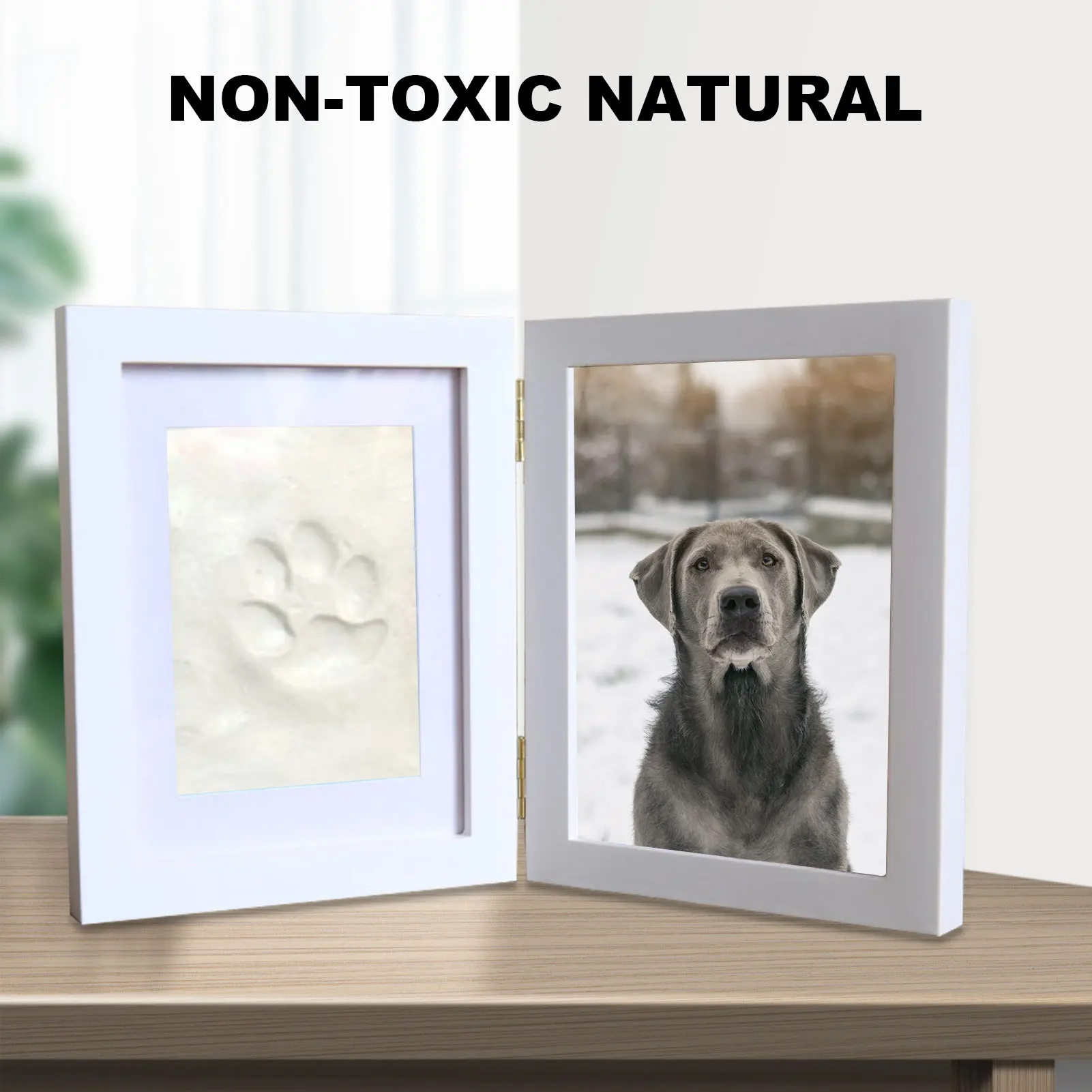 Picture Frames Memorial Clay Print Kit Keepsake Picture Frame For Pet Lovers Handprint Or Footprint